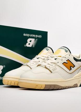 Зеленые желтые белые бежевые винтажные кроссовки new balance 550 кеды баскетбольные