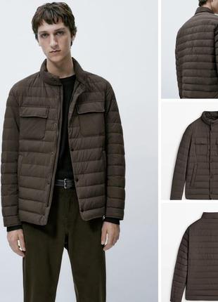 Новий чоловічий ультратонкий пуховик massimo dutti