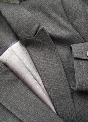 Скидка брендовый топовый серый однобортный базовый модный жакет пиджак блейзер s f&f2 фото