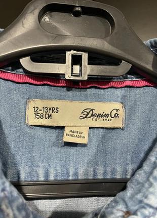 Джинсова сорочка для дівчинки підлітка denim 2