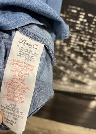 Джинсова сорочка для дівчинки підлітка denim 4