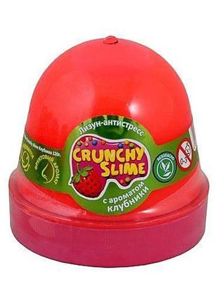 Лизун-антистрес tm mr.boo crunchy slime полуниця 120г.