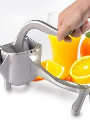 Соковыжималка ручная для фруктов с зажимом hand juicer. металлическая ручная соковыжималка9 фото