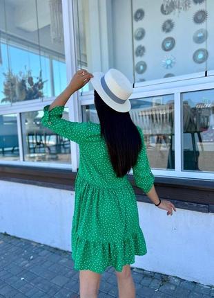 Платье сарафан платье короткое мини короткие длинные рукава волан рюшки рюши собрано...