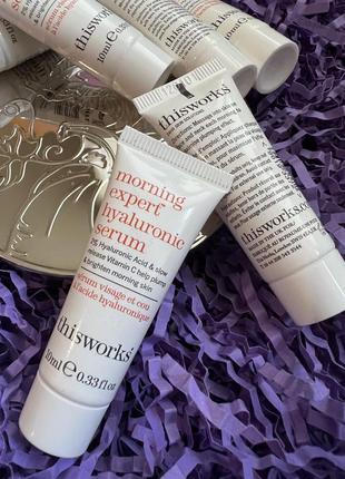 Омолаживающая сыворотка thisworks morning expert hyaluronic serum, 10 мл, this works