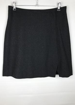 Шерстяная мини юбка