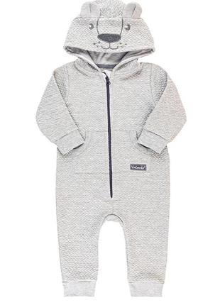 Якісний демісезонний комбінезон 68-92см, комбінезон на прохолодну погоду з капішоном, чоловічок для малюків