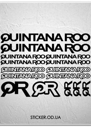 Набір наклейок на велосипед "quintanaroo", наклейки на раму.1 фото