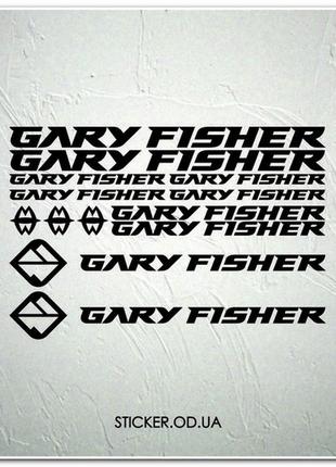 Набір наклейок на велосипед "gary fisher", наклейки на раму.