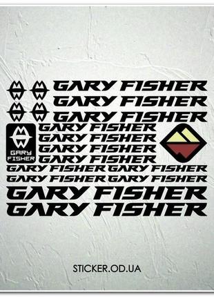 Набор наклеек на велосипед "gary fisher", наклейки на раму.