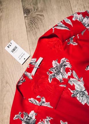 Нова шикарна блуза на запах в квітковий принт george3 фото