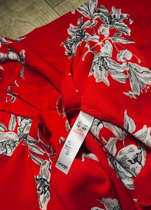Нова шикарна блуза на запах в квітковий принт george4 фото