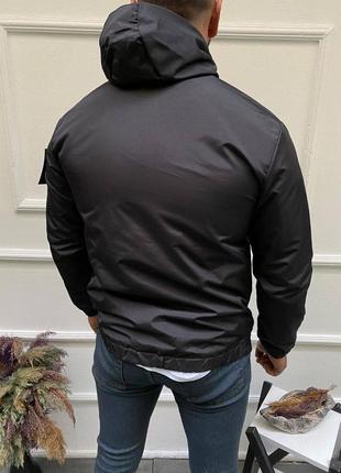 Чоловіча куртка вітровка чорна туреччина3 фото