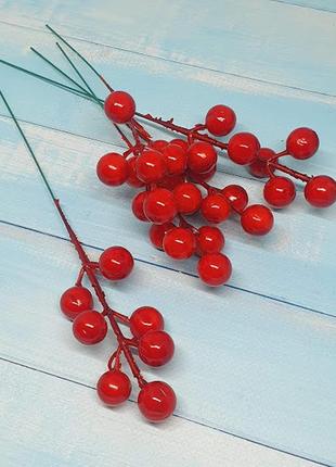 Веточка с ягодками, 5*11,5 см, цвет красный, шт.