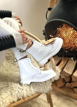 🌺dr martines 1460 white🌺черевики доктор мартінс жіночі білі туфлі, жіночі черевики мартінси білі весна-осінь