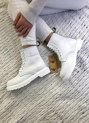 Dr martens 1460 white fur ботинки жіночі білі доктор мартінс, черевики жіночі зимні мартінс, ботинки женские зимние доктор мартинс белые