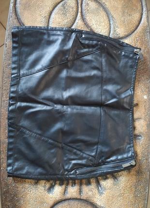 Юбка черная из искусственной кожи, morgan1 фото