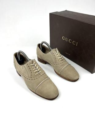 Оригінальні туфлі оксфорди gucci