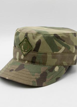 Армейская кепка немка зсу (всу) 56р., камуфляжная кепка с козырьком, тактическая мультикам кепка с гербом
