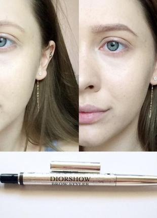 Ультратонкий выкручивающийся олівець для брів dior diorshow brow styler pencil3 фото