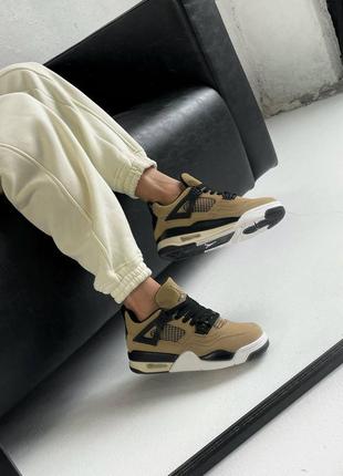 Nike air jordan retro 4 «&nbsp;fossil&nbsp;» кроссовки4 фото
