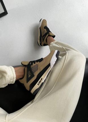 Nike air jordan retro 4 «&nbsp;fossil&nbsp;» кроссовки9 фото
