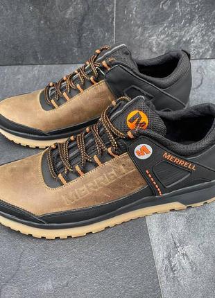 Мужские кожаные кроссовки merrell1 фото