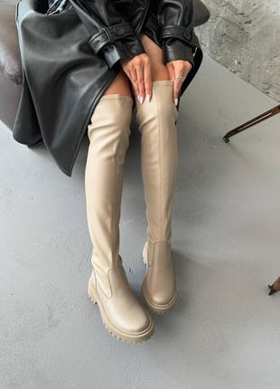 Ботфорти шкіряні