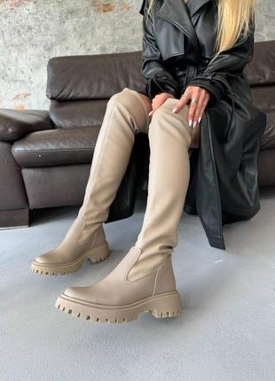Ботфорти шкіряні