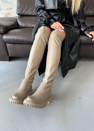 Ботфорти шкіряні