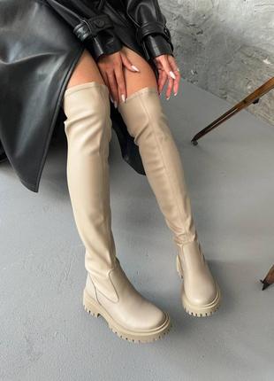 Ботфорти шкіряні