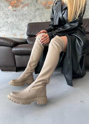 Ботфорти шкіряні