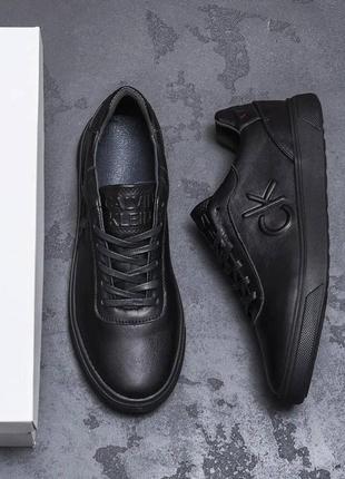 Чоловічі шкіряні кросівки/туфлі calvin klein, молодежные кроссовки, спортивные туфли, кеды3 фото