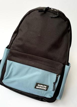 Рюкзак жіночий текстильний молодіжний чорний, рюкзак для дівчинки хлопчика, підлітковий рюкзак