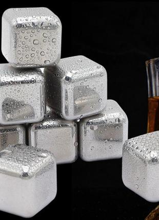 Охолоджувальні кубики для віскі 2шт із нержавіючої сталі сталеві