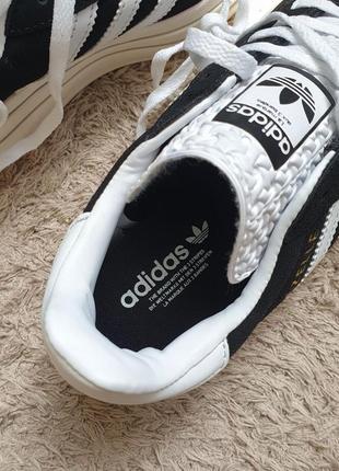 Adidas gazelle bold 
•black white•4 фото