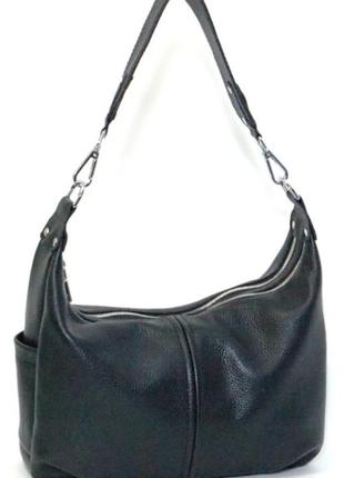 Модна жіноча сумка на два відділення виконана з натуральної шкіри