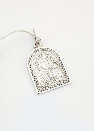 Серебряная ладанка иконка божья матерь