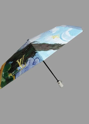 Жіноча парасолька lv антивітер / автомат на 8 спиць2 фото