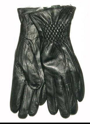 Женские кожаные перчатки1 фото