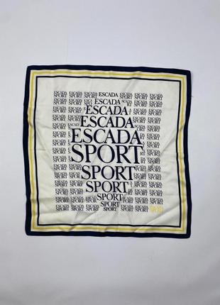 Оригінальний шовковий маленький платок хустинка escada sport