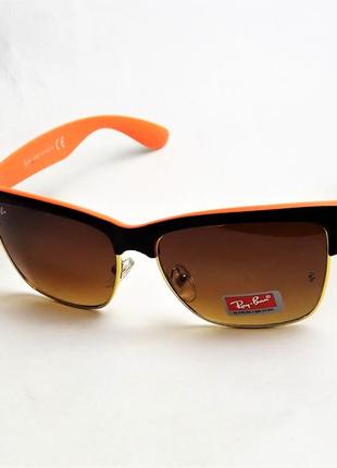 Очки солнцезащитные rb 4175 с 1126-85 черно-оранжевые с градиентом1 фото