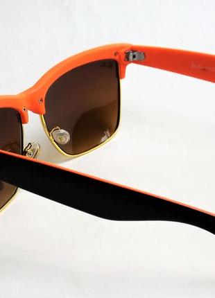 Очки солнцезащитные rb 4175 с 1126-85 черно-оранжевые с градиентом7 фото