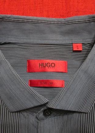 Мужская рубашка hugo boss оригинал slim fit4 фото