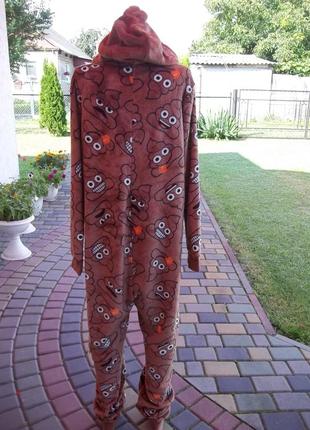 ( 48 / 50 р )  флисовая пижама кигуруми теплая толстая унисекс б /у4 фото