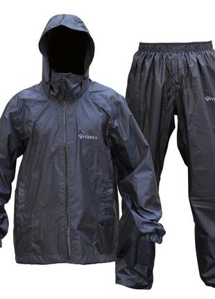 Костюм дождевик дышащий мужской viverra rain suit black1 фото