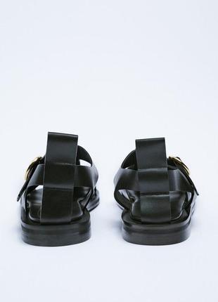 Кожаные босоножки сандалии zara4 фото