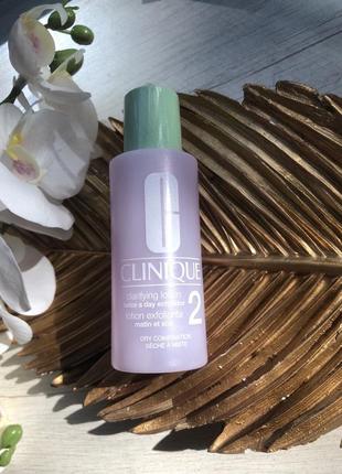 Відлущуючий лосьйон для обличчя clinique clarifying lotion 2 twice a day exfoliator