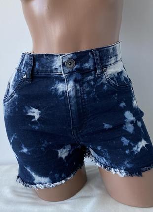 Шорти джинсові коттонові тай дай tie dye шорты джинсовые коттоновые тай дай
