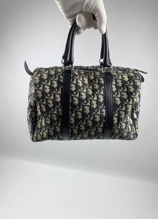Редкая винтажная монограммная женская ручка сумка christian dior bagages blue monogram hand bag